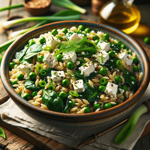 Easy Orzo With Spinach and Feta